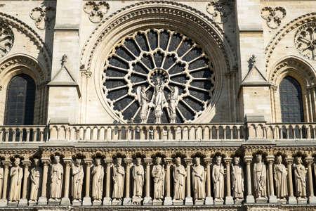 View of Notre Dame church in Parisの写真素材