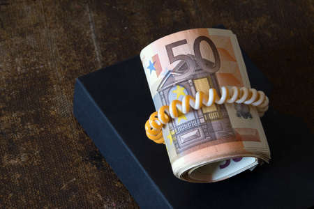 Roll of eurosの写真素材