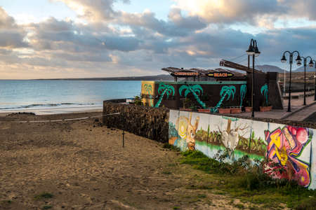Sunrise in Lanzarote, Canary Islands, Spainのeditorial素材