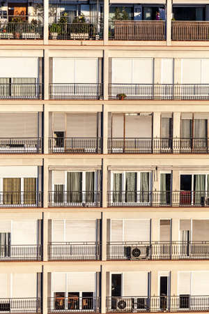 Building in the downtown of Barcelona Catalonia Spainの写真素材
