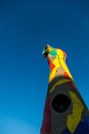 Sculpture of Miro in Barcelona in Catalonia Spainのeditorial素材