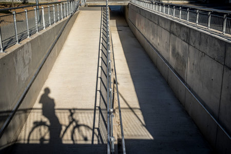 Road to bicycles in Sant Cugat del Valles Barcelona Spain