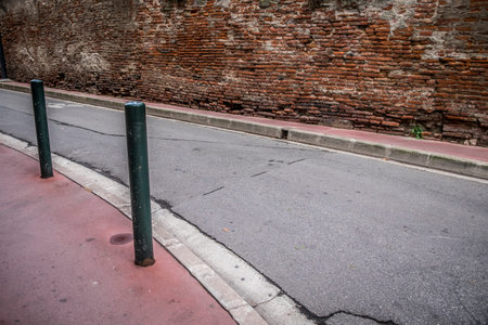 Street detail in the downtown of Toulouse France Europe