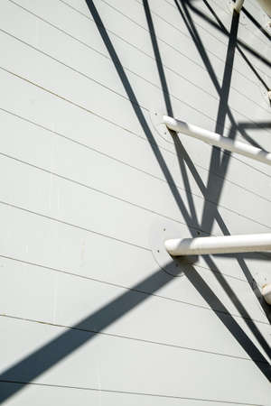 Geometric structure detail in a modern buildingの写真素材