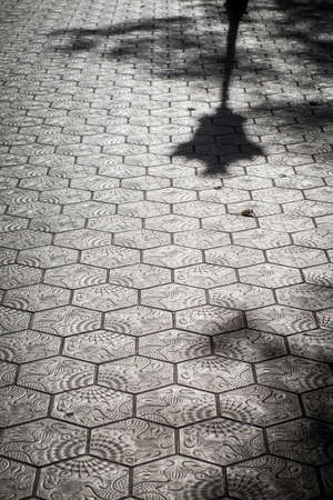 Pattern detail in a sidewalk in Paseo de Gracia in Barcelona Catalonia Spainの写真素材