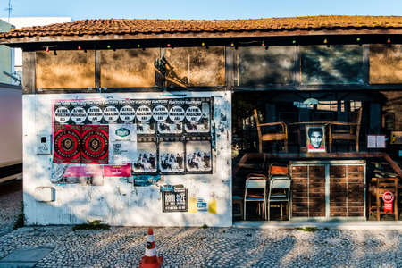 Lisbon, Portugal - April 17, 2014: LxFactory, an modern shopping and culture center in Lisbon Portugalのeditorial素材