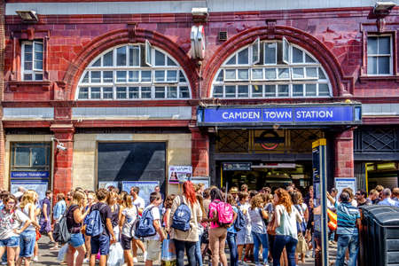 London, England - July 27, 2014: Camden Town station tube of London England United Kingdomのeditorial素材