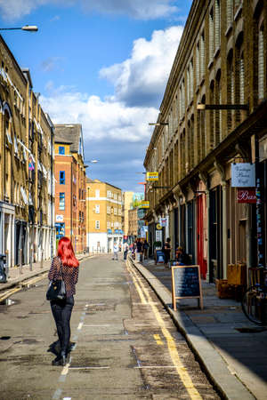 London, England - september 10, 2014: People in Brick Lane street in East Londonのeditorial素材