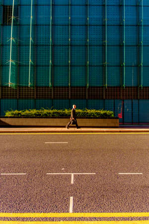 London, England - August 19, 2014:  Street in Isle of Dogs in London, England, United Kingdomのeditorial素材