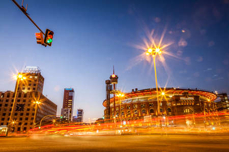 Barcelona, Spain - February 16, 2012: Las Arenas shopping center in Plaza Espanaのeditorial素材