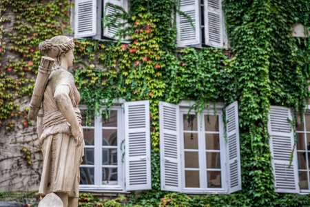 Toulouse, France - September 14, 2016: architecture in Place Sainte-Scarbes square in Saint-Etienne quarter in the downtown of the cityのeditorial素材