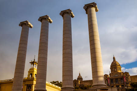 Art National Museum of Catalonia MNAC in Montjuic Barcelona Catalonia Spainのeditorial素材