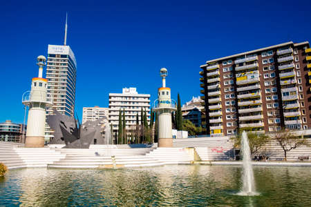 Barcelona, Spain - February 14, 2016: Spain Industrial park located near Sants train station at Barcelona, Spainのeditorial素材