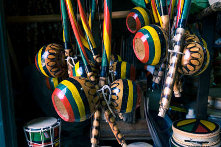 Handcrafts in Modelo market in Salvador de Bahia Brazilの写真素材