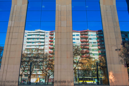 pattern urban landscape in Barcelona