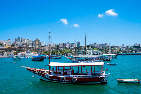 Salvador do Bahia, Brazil - October 25, 2016: Panoramic of Salvador de Bahia from Todos los Santos bay Brazilのeditorial素材
