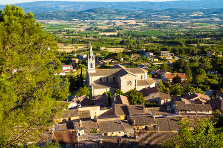 Countryside landscape in Bonnieux in Provence France Europeの写真素材
