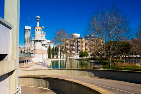 Barcelona, Spain - February 14, 2016: Spain Industrial park located near Sants train station at Barcelona, Spainのeditorial素材