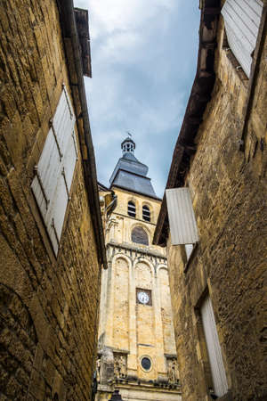 Medieval buildings in Sarlat-la-Caneda; Dordogne; France Europeの写真素材