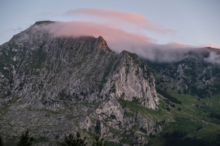 Landscape in Urkiola National Park at Basque Country Spain Europe