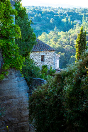 Countryside landscape in Bonnieux in Provence France Europeの写真素材