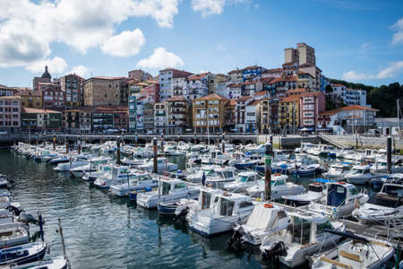Bermeo, Basque Country, Spain - July 26, 2016: fisherman village of Bermeo in the coast of Basque Country Europeのeditorial素材