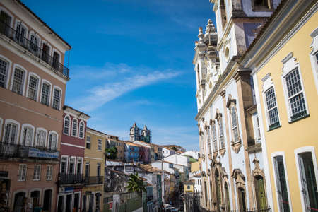 Salvador, Brazil - October 26, 2016: Pelourinho is one of the most famous places of Salvador for touristのeditorial素材