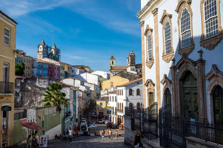 Salvador, Brazil - October 26, 2016: Pelourinho is one of the most famous places of Salvador for touristのeditorial素材