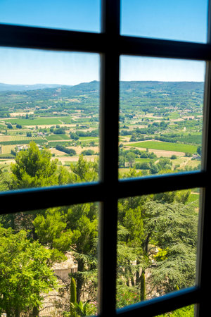 Village of Lacoste in Provence France Europeの写真素材