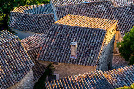 Traveling in the village of Menerbes Luberon Provence France Europeの写真素材