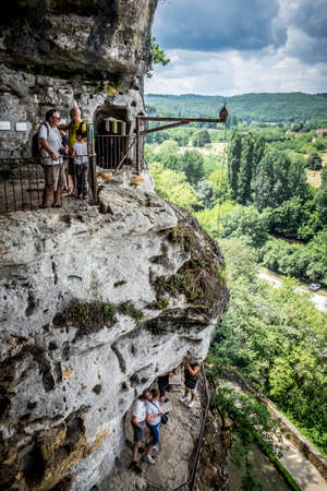 Tursac, France - July 21, 2016: Maison Forte de Reignac, Dordogne, Perigord, France, EU, Europeのeditorial素材