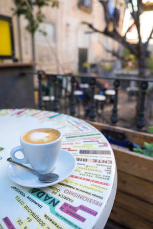 Barcelona, Spain - February 29, 2016: bohemian coffeshop Antic Teatre in Born Quarter Barcelona Catalonia Spainのeditorial素材