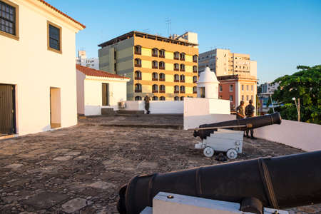 Salvador, Brazil - October 26, 2016: The fort of Sao Diogo on the beach of Barra has an exhibition dedicated to the artist Carybeのeditorial素材
