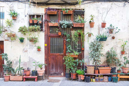 Barcelona, Spain - February 29, 2016: street view in Born Quarter in Barcelona Catalonia Spainのeditorial素材