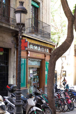 Barcelona, Spain - February 29, 2016: street view in Born Quarter in Barcelona Catalonia Spainのeditorial素材