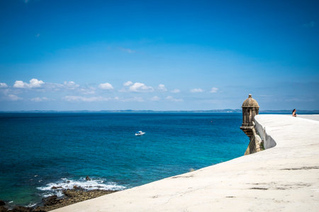 Salvador, Brazil - October 27, 2016: Farol da Barra is now the Nautical Museum of Bahia in Salvador...