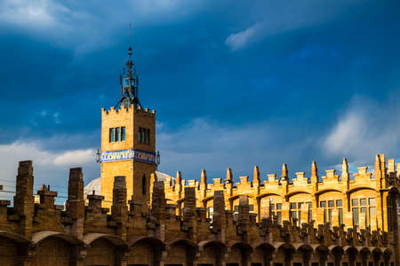 Barcelona, Spain - February 14, 2016:   CaixaForum museum in Montjuic Barcelona Catalonia Spainのeditorial素材