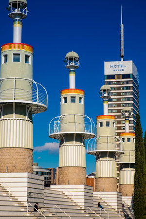 Barcelona, Spain - February 14, 2016: Spain Industrial park located near Sants train station at...