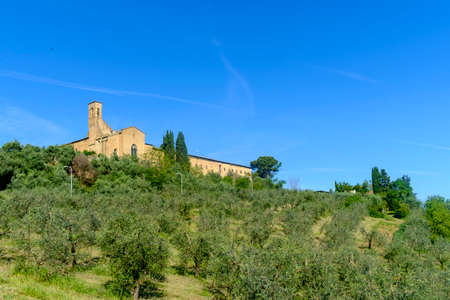 San Gimignano is a small medieval hill town in Tuscany, Italyの写真素材
