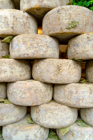 Pecorino cheese in Pienza Tuscany Italy