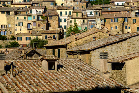 Montalcino is  famous for its production of high quality wines Italyの写真素材