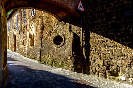 Montalcino is  famous for its production of high quality wines Italyの写真素材