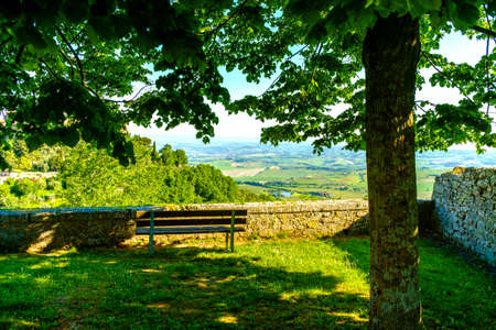 View of Montalcino Tuscany Italyの写真素材