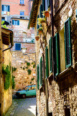 Small streets in Montepulciano Tuscany, Italy Europeの写真素材