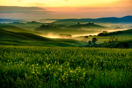 Val d'Orcia in Italy's Tuscany province Europeの写真素材