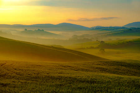 Val d'Orcia in Italy's Tuscany province Europeの写真素材