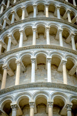 The Leaning Tower of Pisa, Pisa, Tuscany, Italy, Europeの写真素材