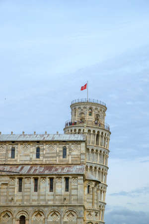 Pisa, Italy - May 11, 2014:  Tourists in the Leaning Tower of Pisa Pisa, Tuscany, Italy, Europeのeditorial素材