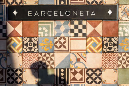 Barcelona, Spain - March 3, 2016: Popular neighborhood of Barceloneta in Barcelona Cataloniaのeditorial素材