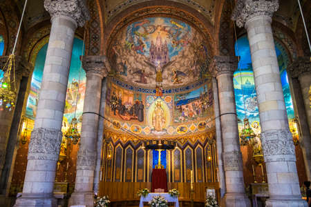 Expiatory Church of the Sacred Heart on the Tibidabo, Barcelona, Catalonia, Spainのeditorial素材